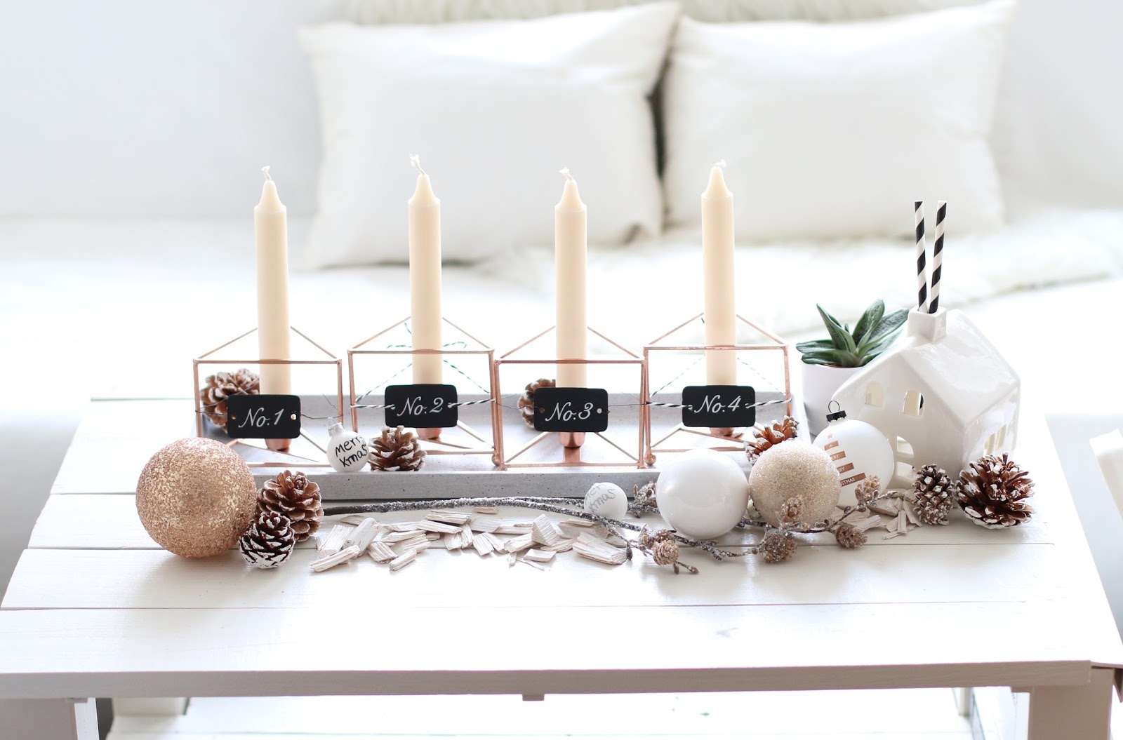 DIY: Moderner Adventskranz. • Fashiontwinstinct | By Su ...