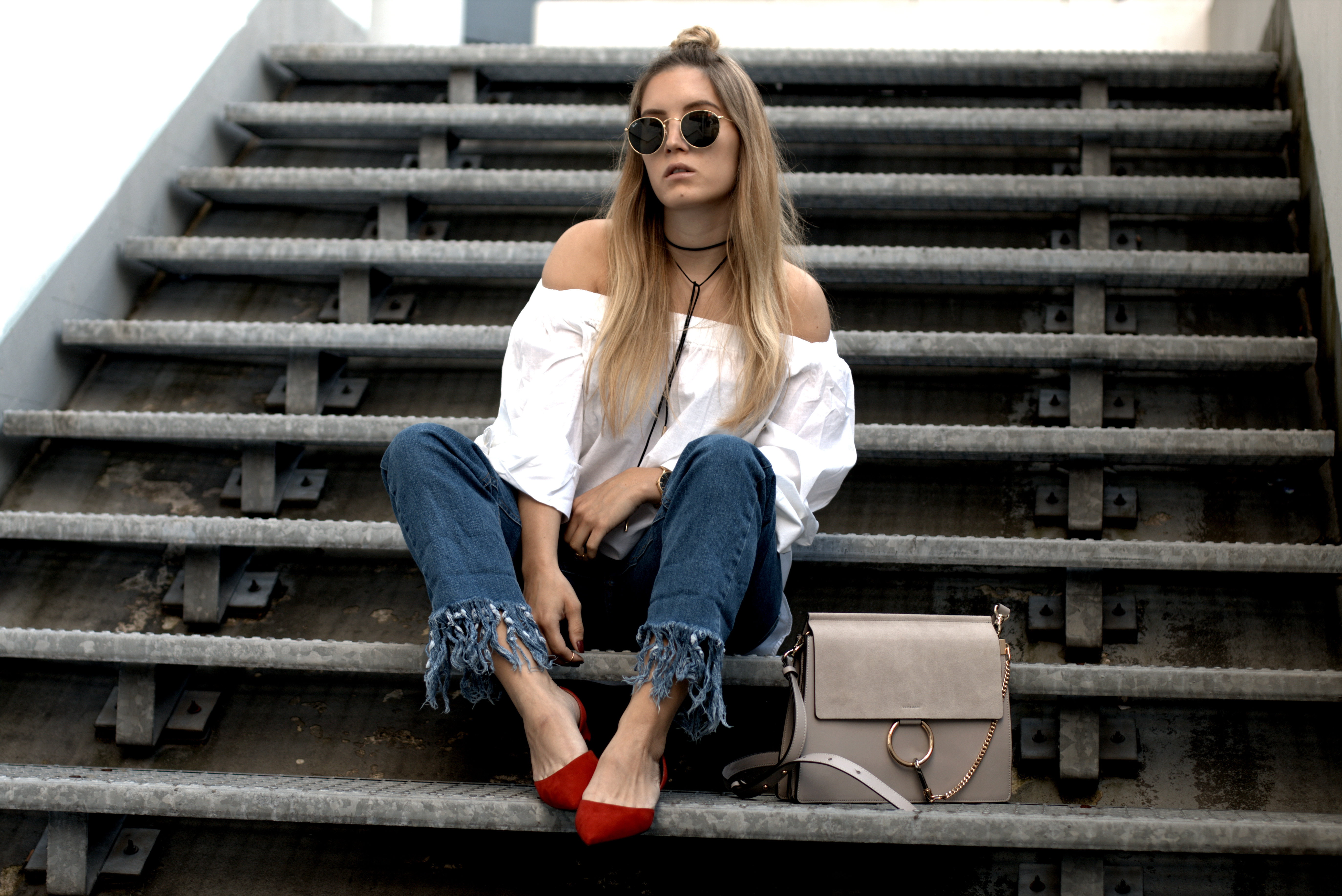 paul andrew red slingback flats avenue32 chloe faye fashion blog streetstyle