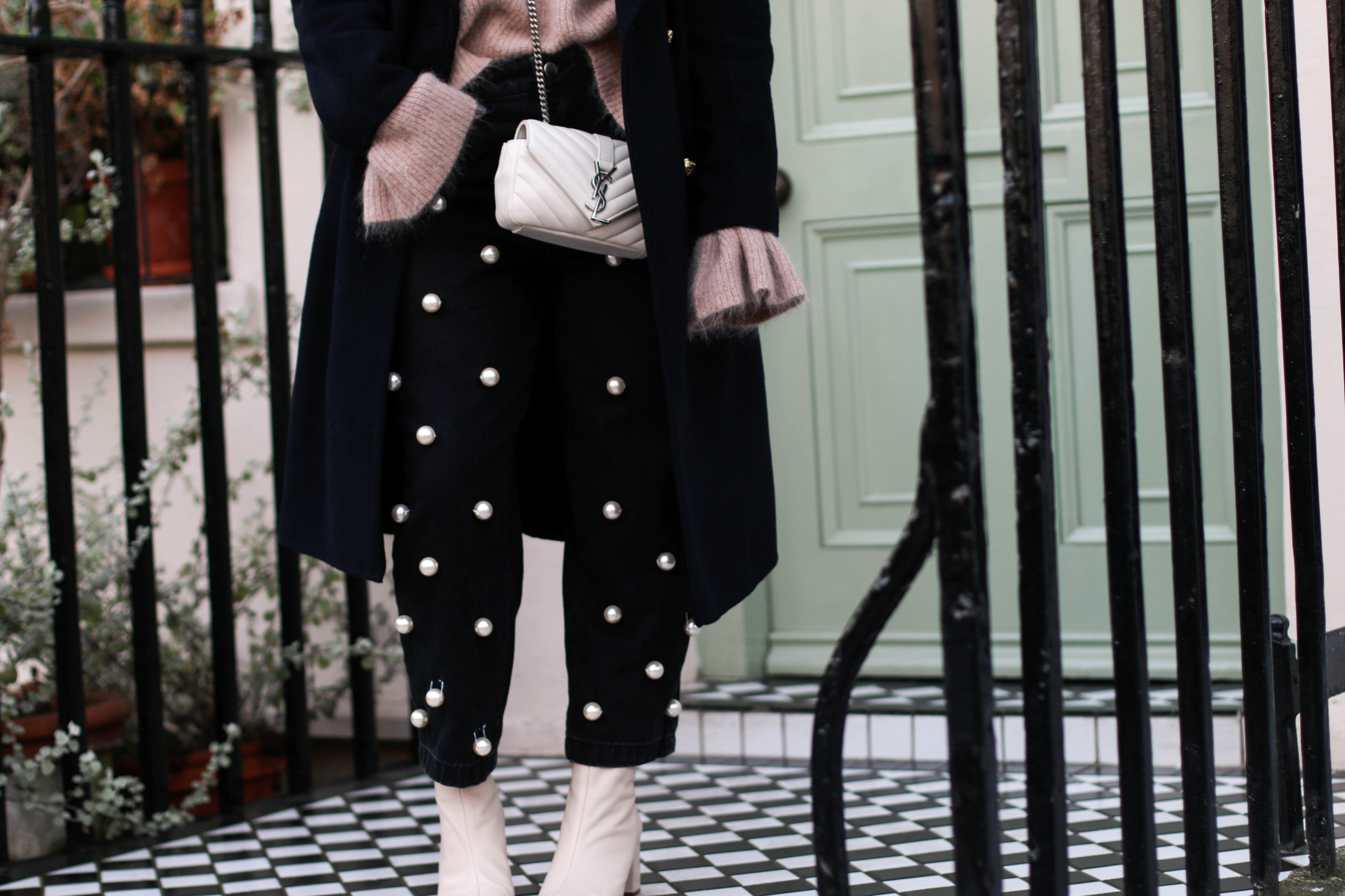 Pearl Pants London Streetstyle YSL Monogramme Bag