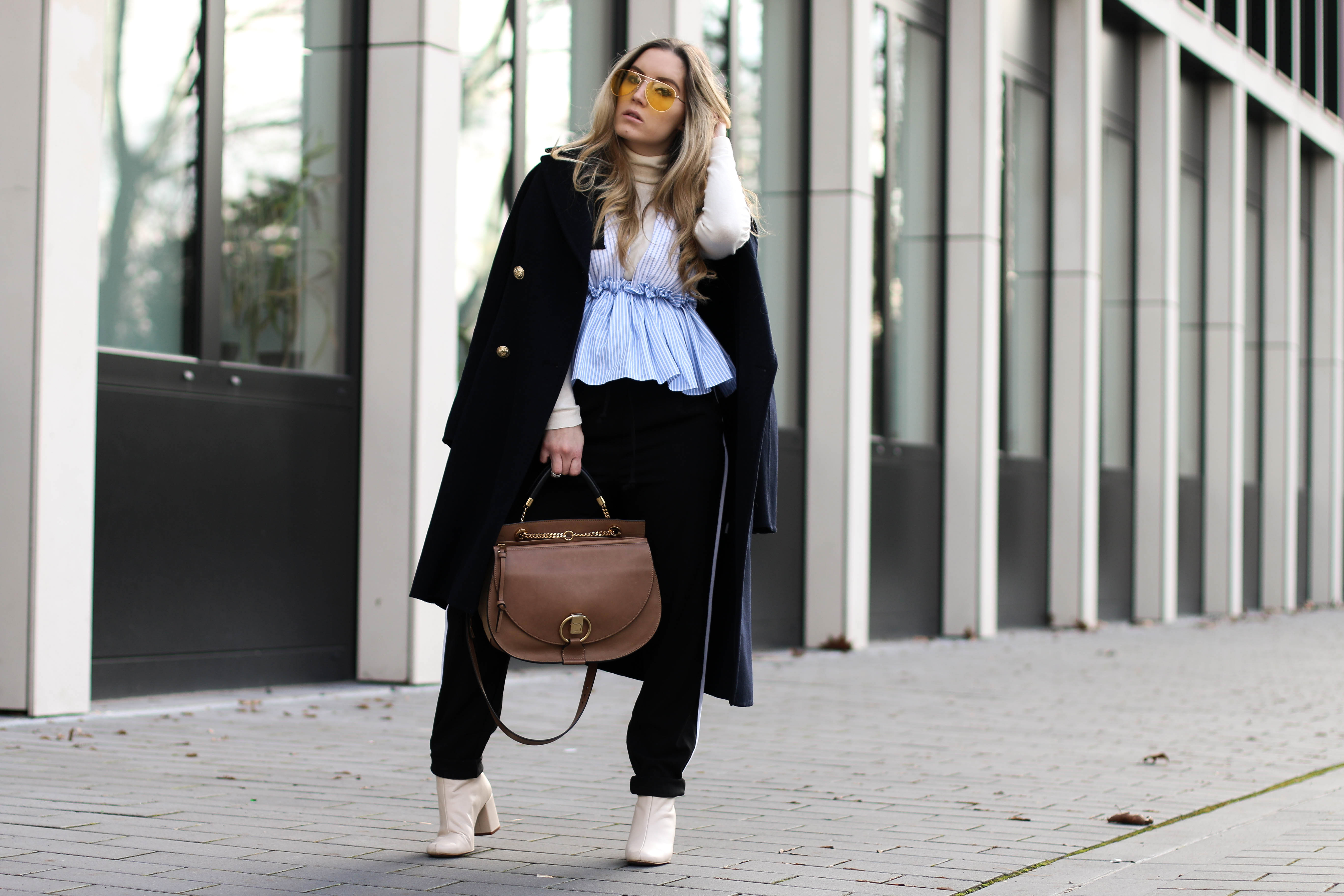 Peplum over Turtleneck Yellow Sunnies Chloé Bag