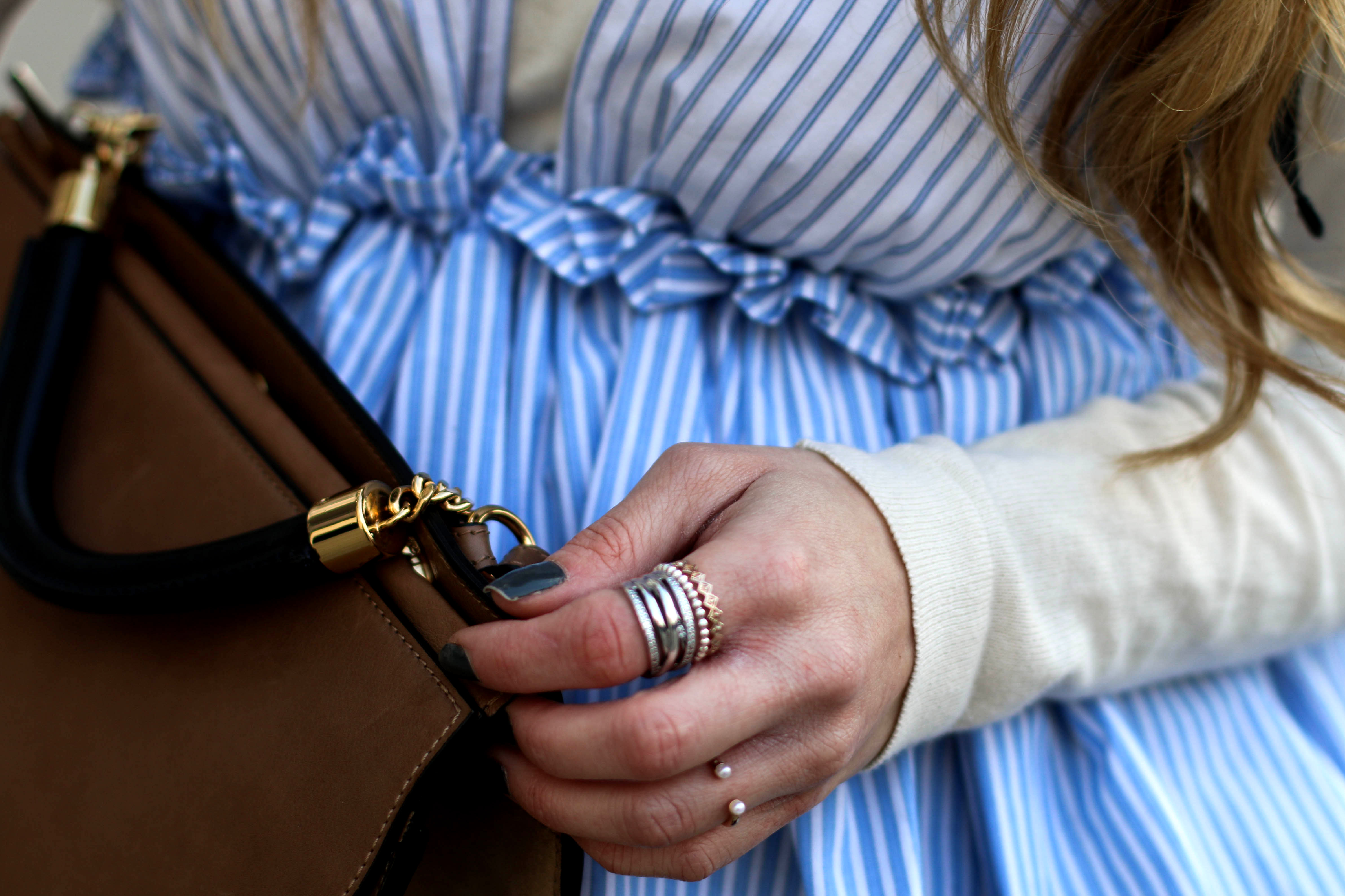 Peplum over Turtleneck rings details Chloé Bag