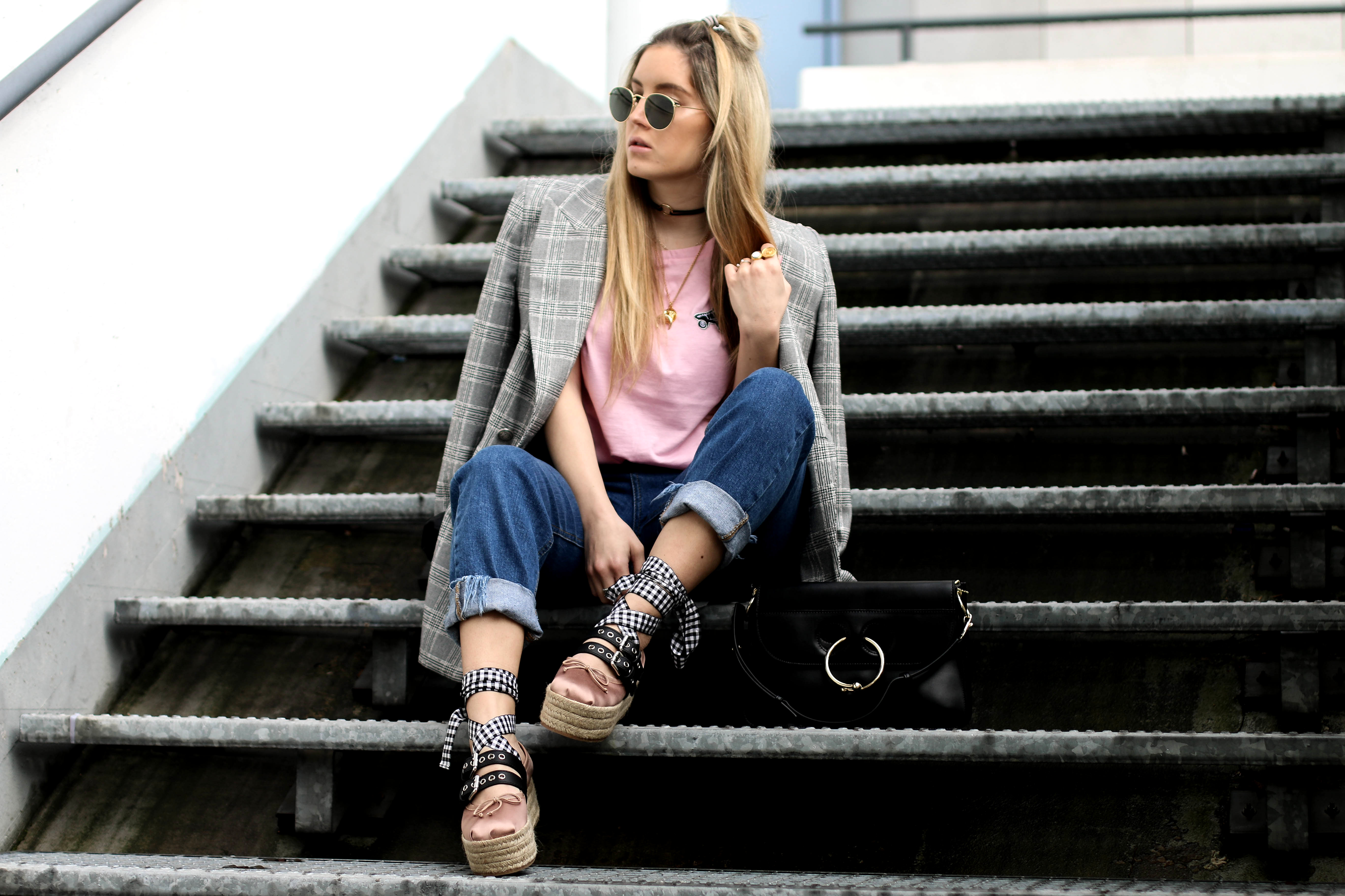 miu miu platforms miu miu shoes fashion blog streetstyle zara checked blazer