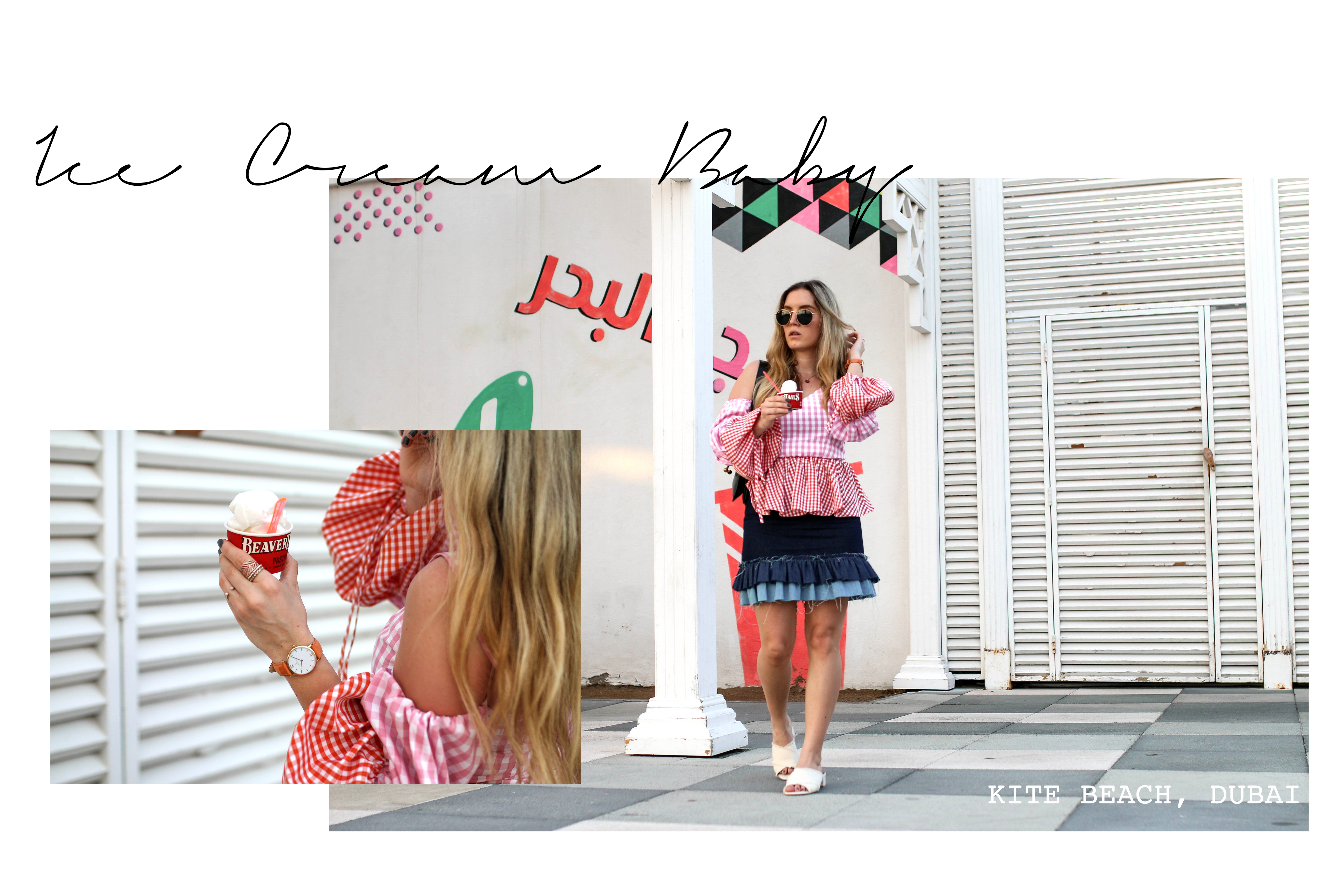 vichy check print trend asos vichy check blouse asseenonme 90s trend fashion blog dubai kite beach