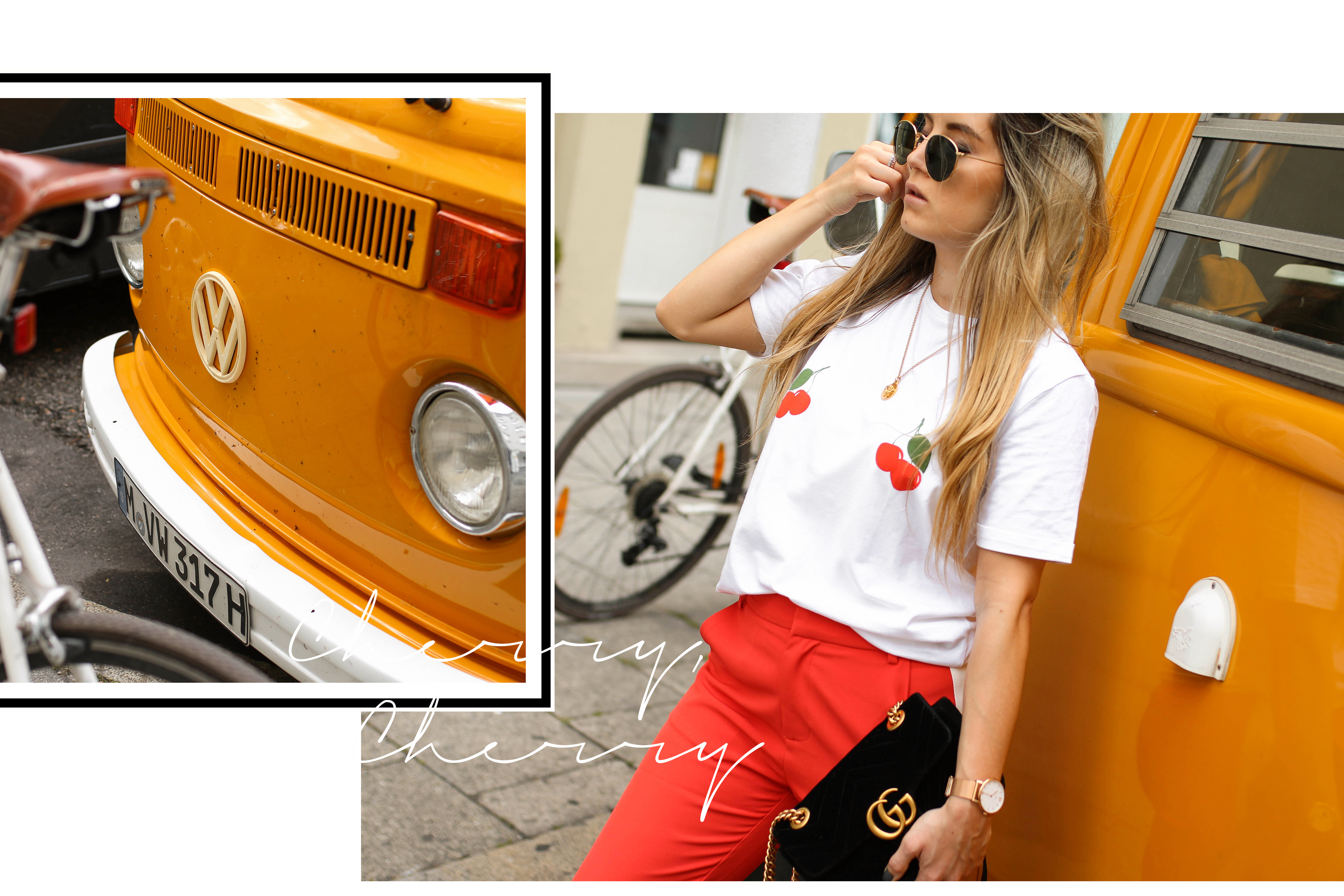 cherry shirt print shirt loavies girlsgoneloavies gucci marmont fashion blog streetstyle