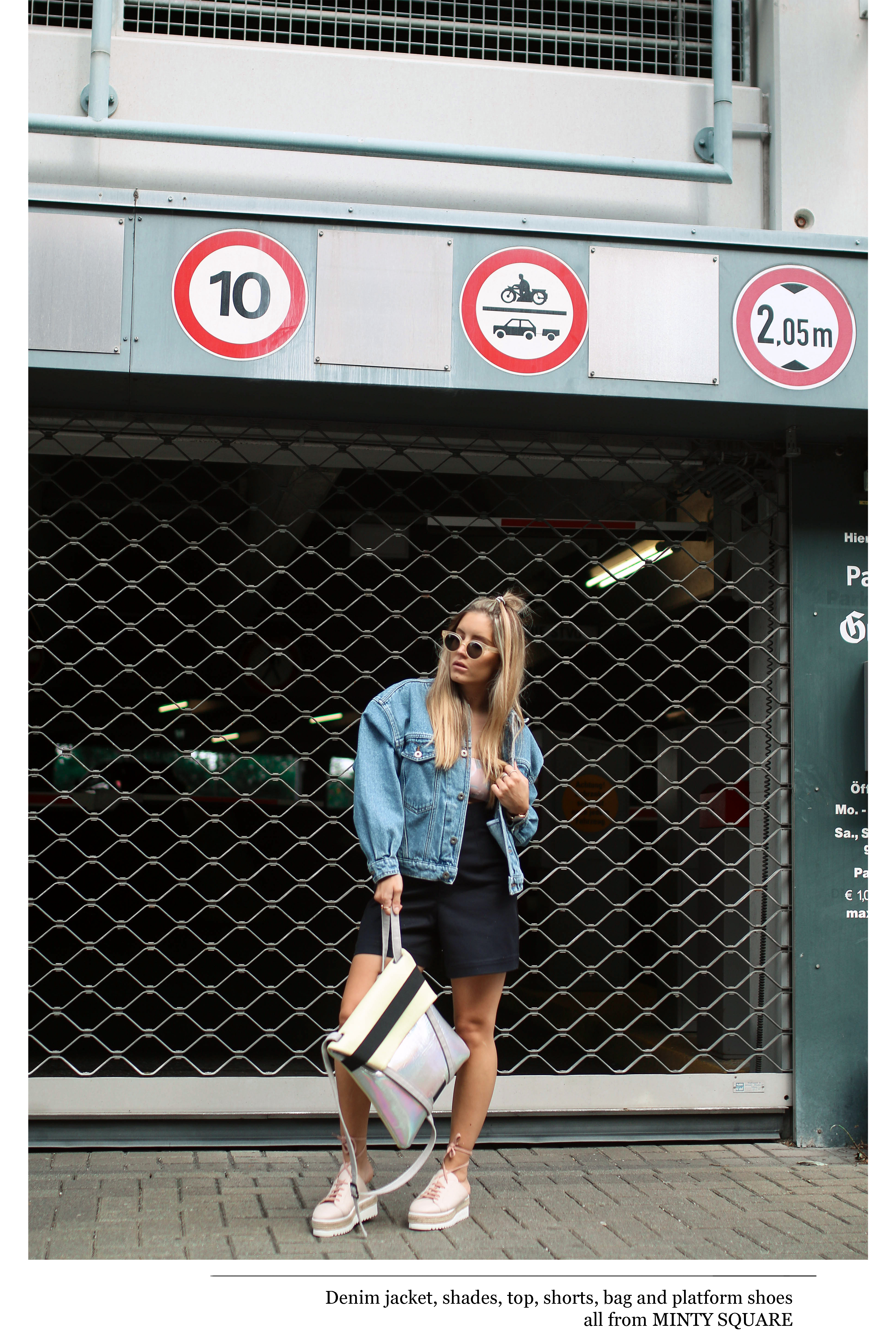 denim streetstyle minty square oversized denim jacket fashion blog