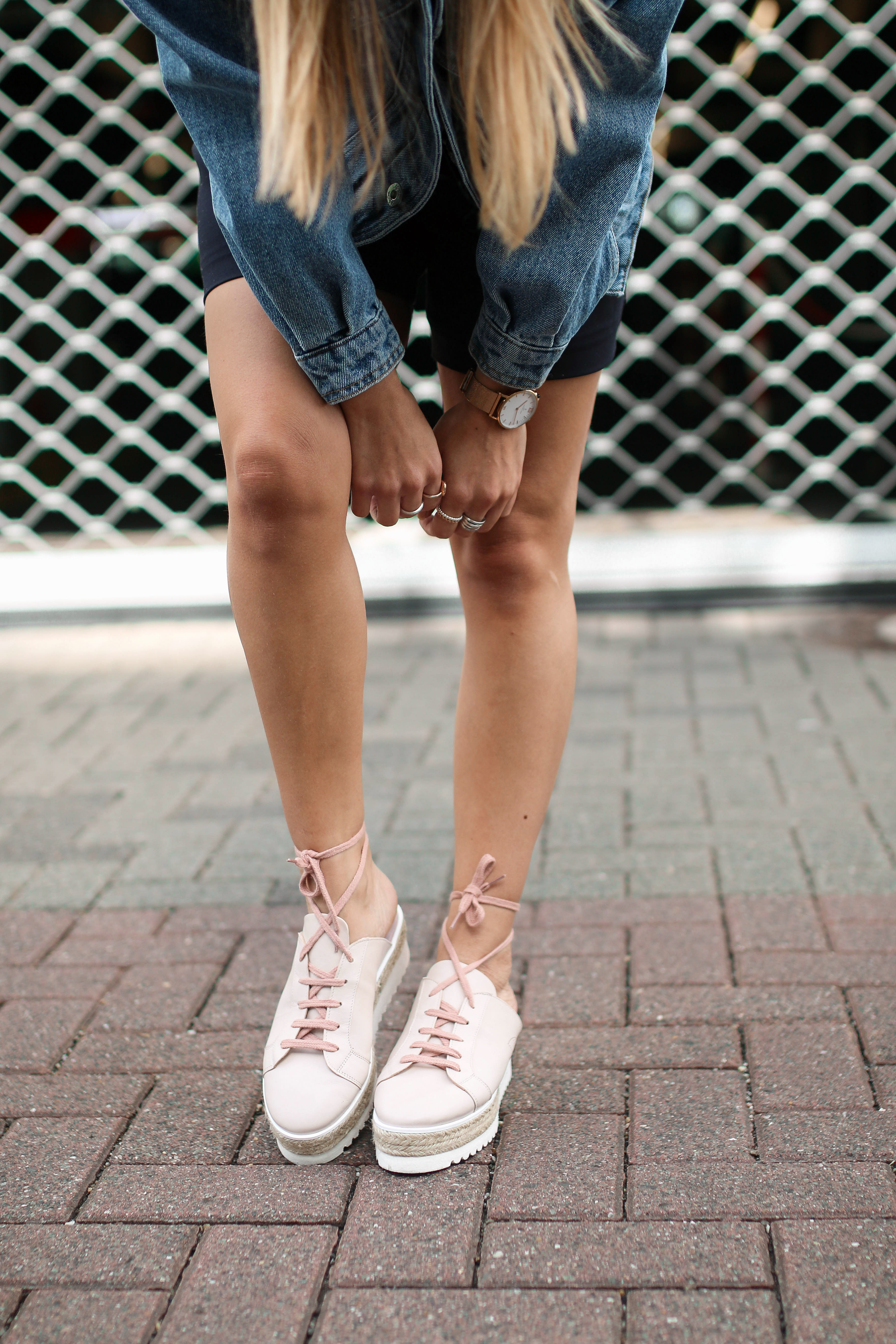 denim streetstyle minty square platform shoes sneakers fashion blog