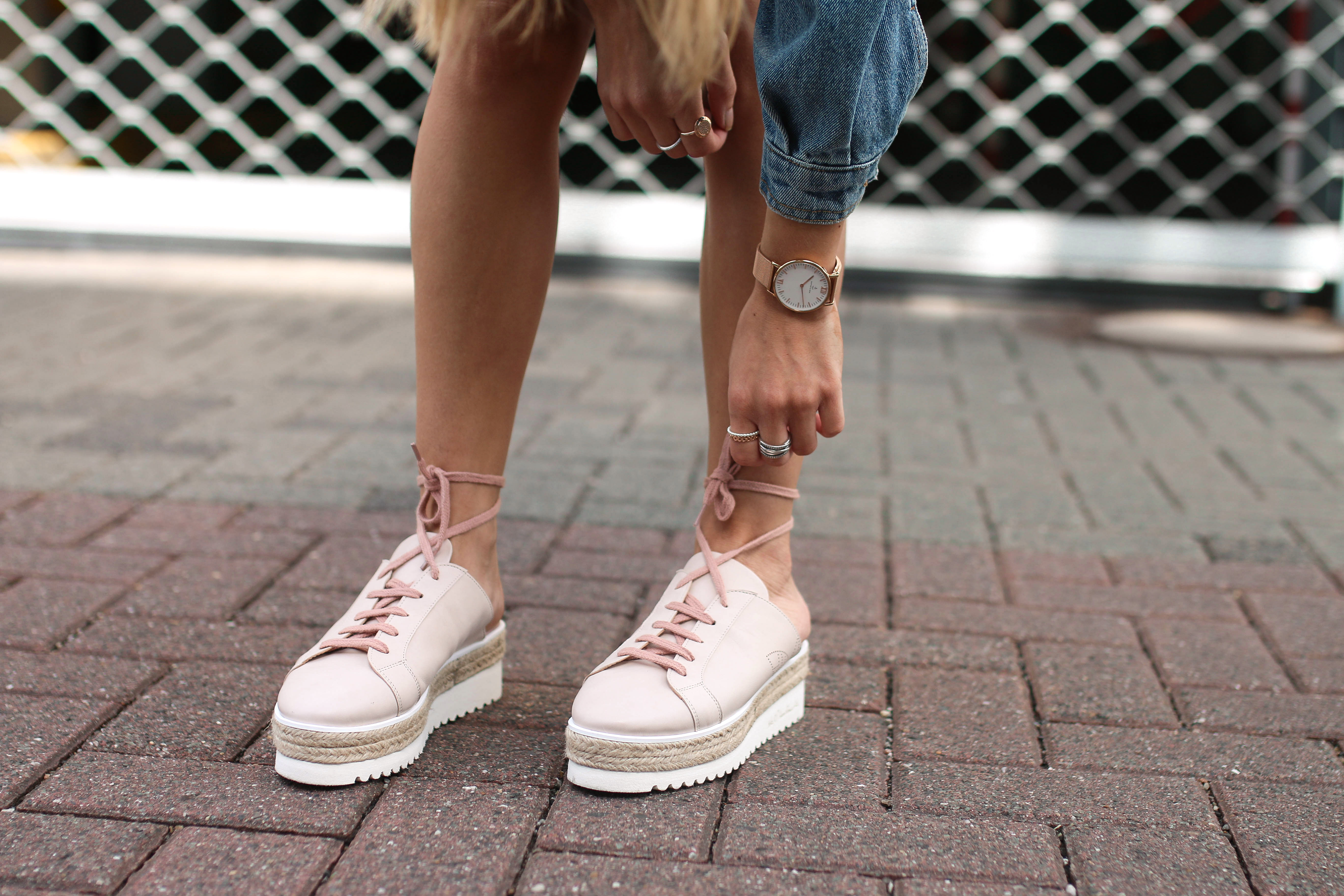 denim streetstyle minty square platform sneakers